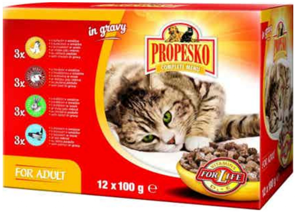 Propesko Cat s kuřecím masem 12 x 100 g