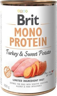 Brit Dog Mono Protein Krůta a sladký brambor 400 g