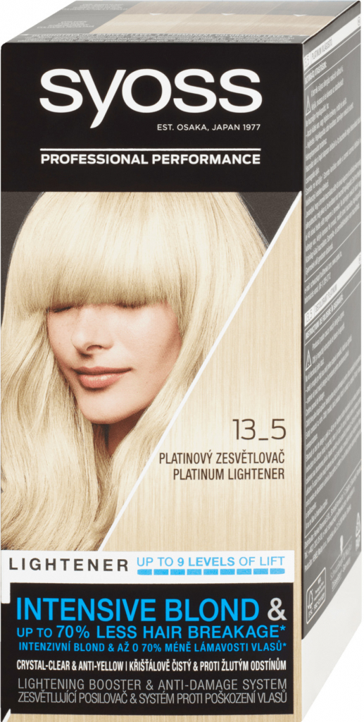 Syoss Lightening Blond 13-5 Intenzivní platinový zesvětlovač Platinum Lightener profesionální barva na vlasy