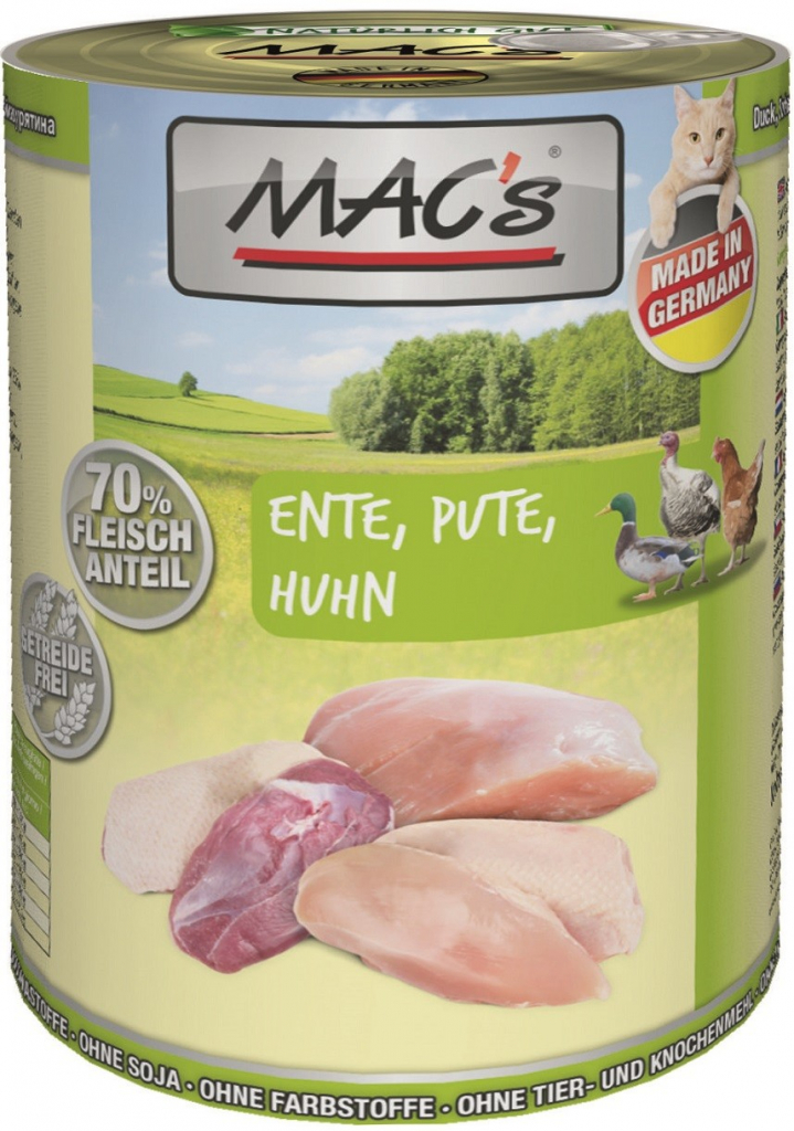 Mac\'s Cat masová kachní krůtí kuřecí 0,8 kg