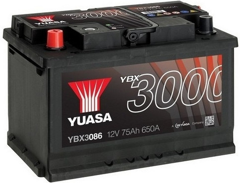Yuasa YBX3000 12V 75Ah 650A YBX3086