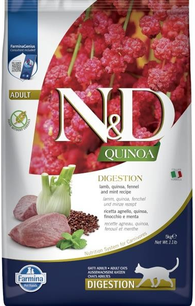 N&D Quinoa Cat Adult Digestion Lamb & Fennel 5 kg