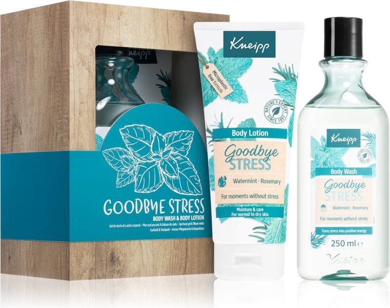 Kneipp Goodbye Stress pečující tělové mléko 200 ml + osvěžující sprchový gel 250 ml dárková sada