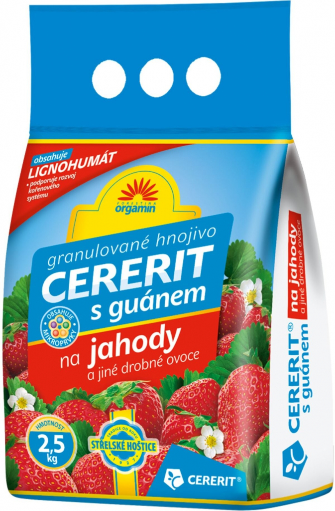 Forestina ORGAMIN Cererit s guánem a lignogumátem na jahody a jiné drobné ovoce 2,5kg