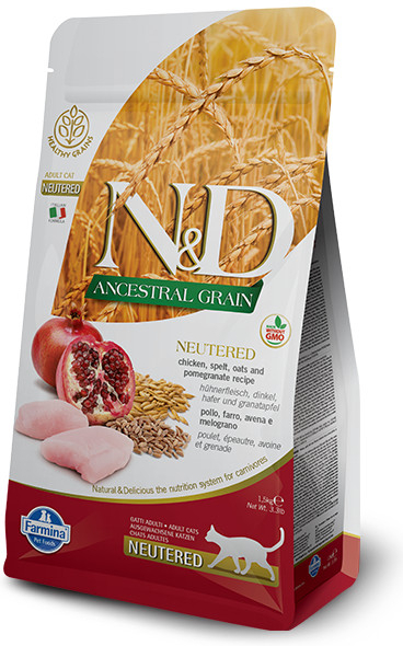 Farmina N&D Ancestral Grain Cat Neutered Chicken Pomegranate 0,3 kg