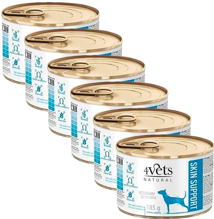 4Vets Natural Veterinary Exclusive Skin support 6 x 185 g