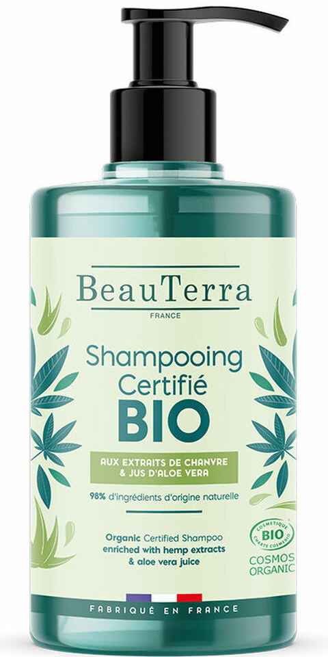 BeauTerra Šampon Aloe vera a konopí BIO 750 ml
