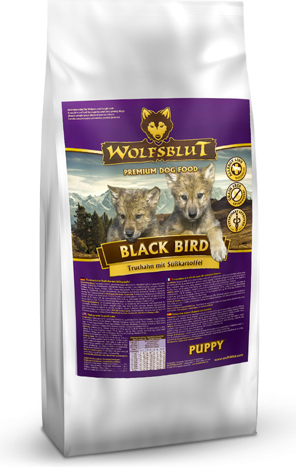 Wolfsblut Black Bird Puppy krůta s batáty 15 kg