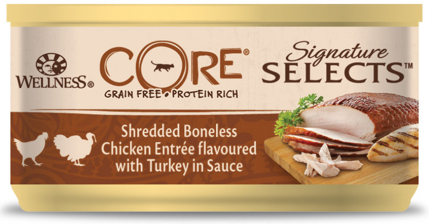 Wellness Core Signature Selects Kousky kuřete s krůtou v omáčce 79 g