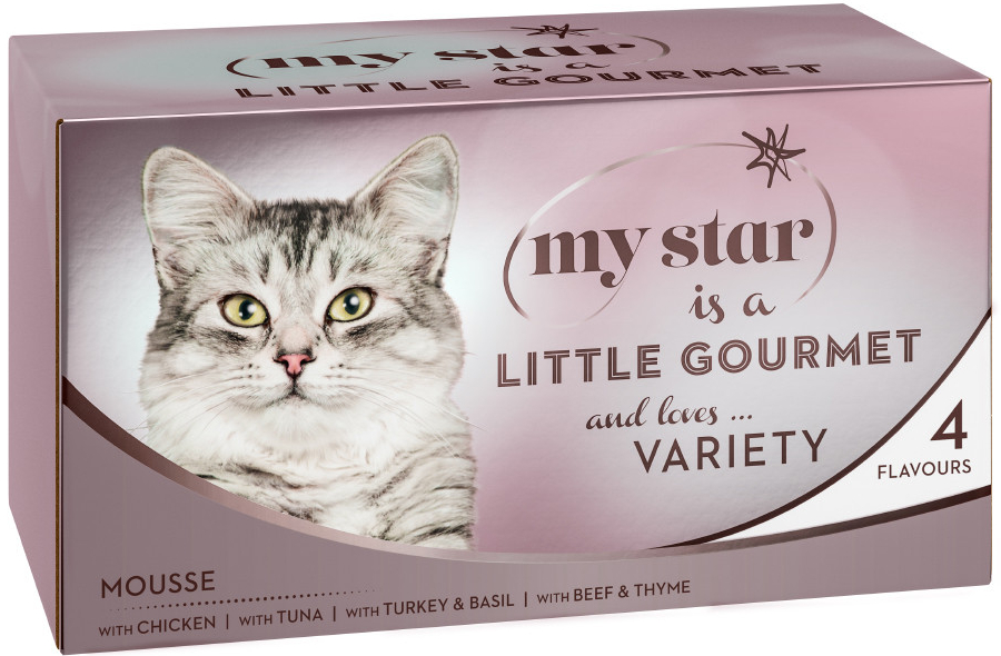 My Star Mousse Gourmet zkušební balení míchané balení 4 druhy 4 x 85 g