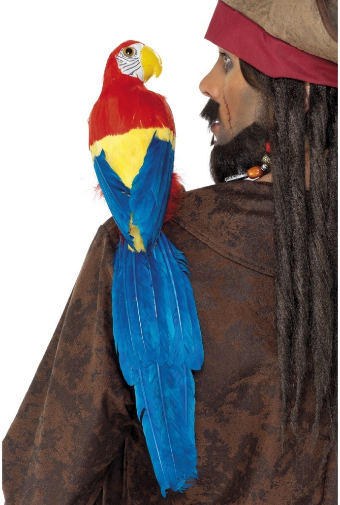 Pirátská sada papoušek elastický držák