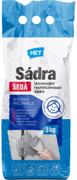 HET SÁDRA ŠEDÁ stavební 30 KG