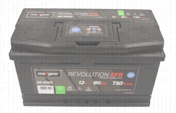 MaXgear Revolution EFB 12V 80Ah 730A 85-0005