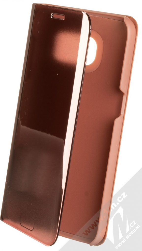 Pouzdro 1Mcz Clear View flipové pro Samsung Galaxy S7 růžové pink