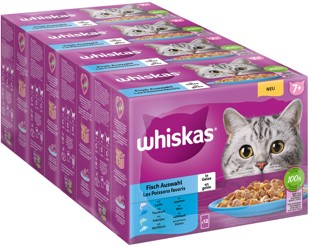 Whiskas Senior 7+ rybí výběr v želé 96 x 85 g