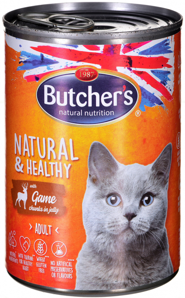 Butcher\'s Cat Natur.&Healthy s jelením masem 400 g