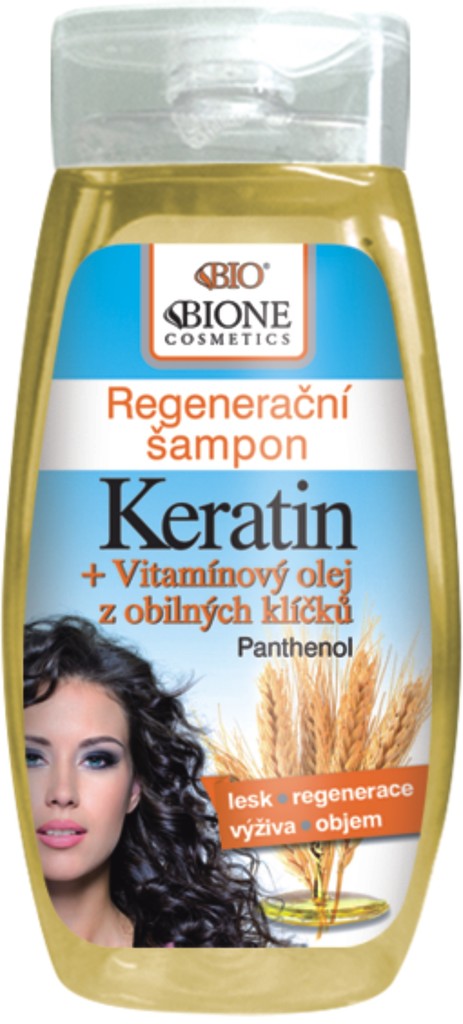 BC Bione Cosmetics Keratin regenerační šampon Obilné klíčky 260 ml