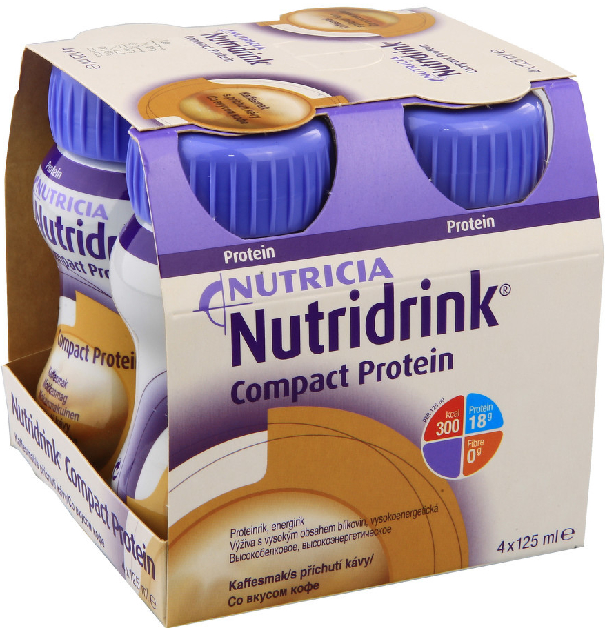 NUTRIDRINK COMPACT PROTEIN S PŘÍCHUTÍ KÁVY POR SOL 4X125ML