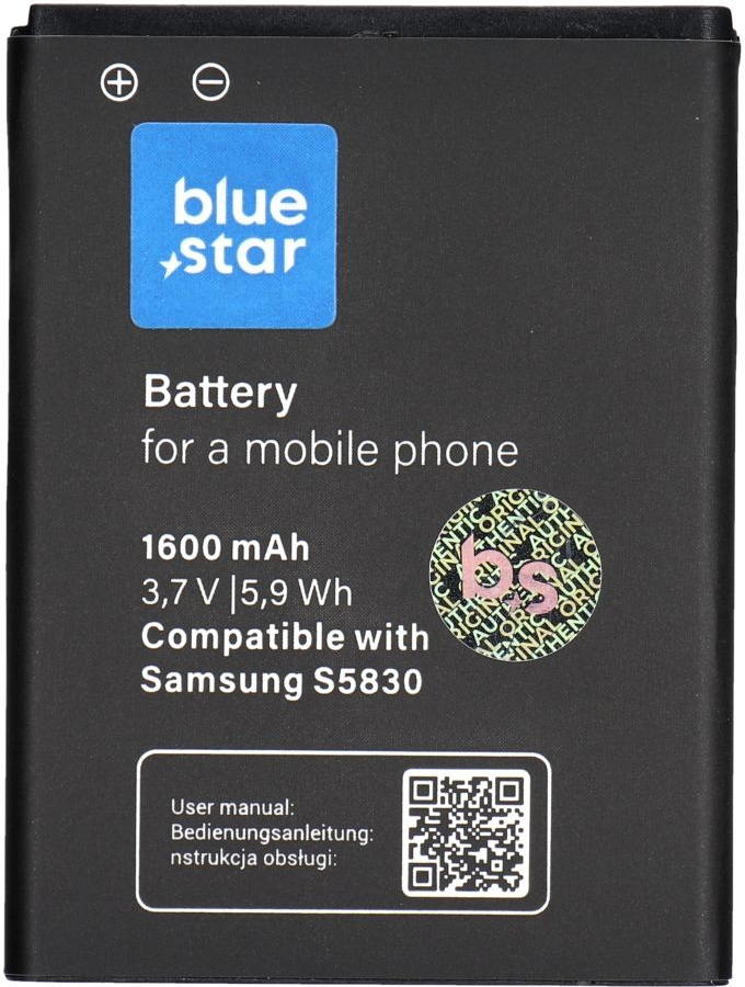 BlueStar Samsung S5830 Galaxy Ace / BS-EB494358VU 1600mAh