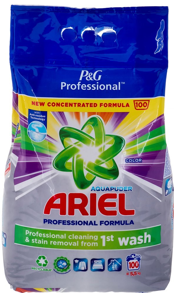 Ariel Aquapuder Color univerzální prací prášek na barevné prádlo 100 PD 5,5 kg