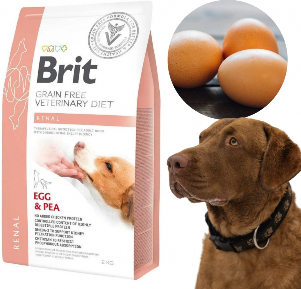 Brit Veterinary Diet Dog Renal Egg & Pea 2 kg