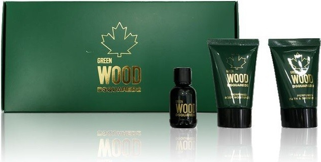 Dsquared2 Green Wood EDT 5 ml + sprchový gel 25 ml + tělové mléko 25 ml dárková sada