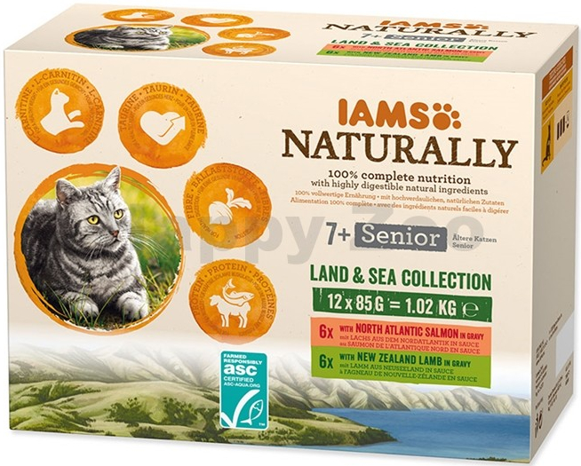 Iams CAT Natur. Senior Land&Sea Col. 12 x 85 g