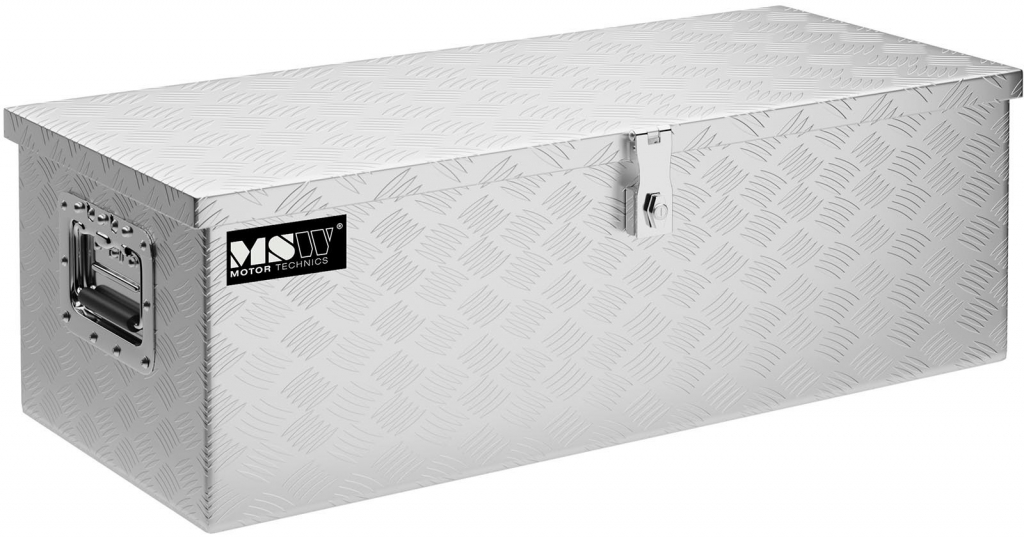 MSW Hliníkový kufr na nářadí rýhovaný plech 76,5 x 33,5 x 24 cm - 48 l MSW-ATB-765