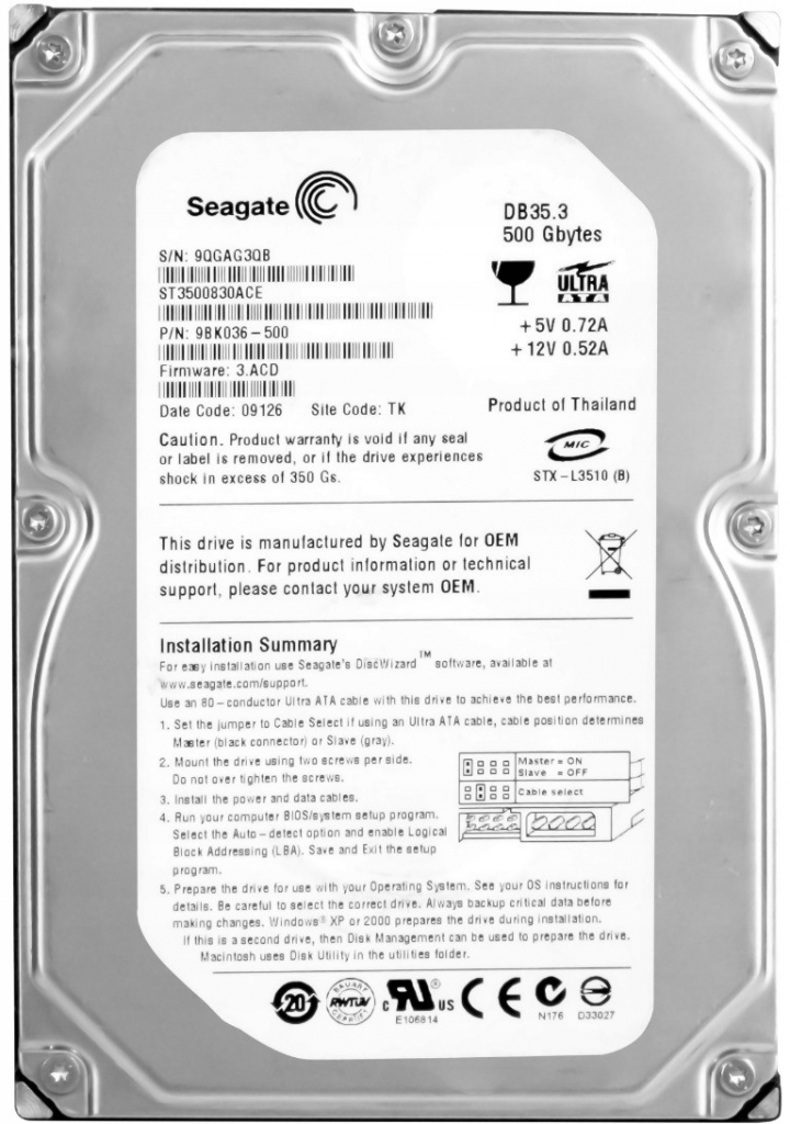 Seagate DB35 500GB, 3.5\