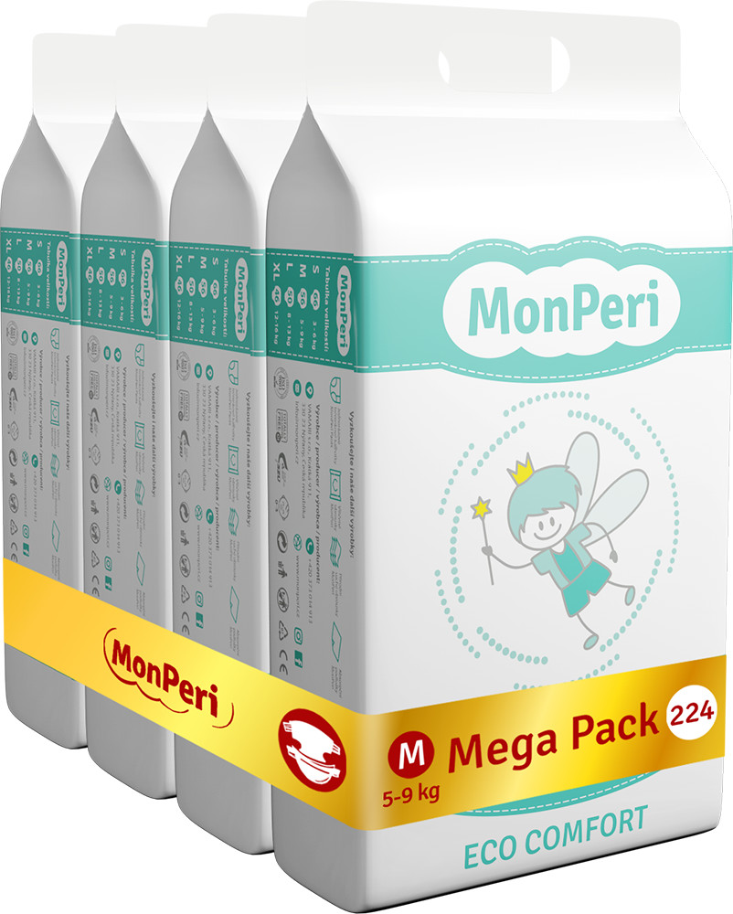MonPeri Eco Comfort M 5-9 kg 4 x 224 ks