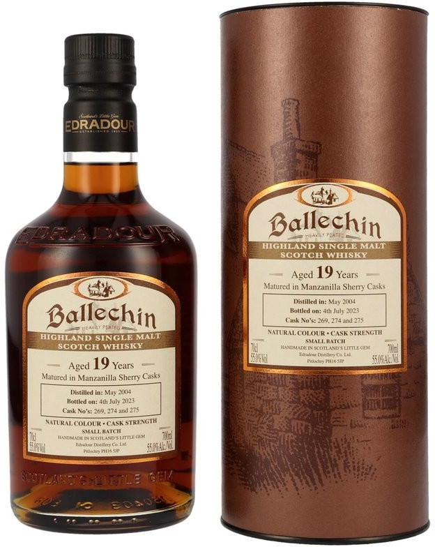 Ballechin 19y Manzanila Sherry Casks 55% 0,7 l (tuba)