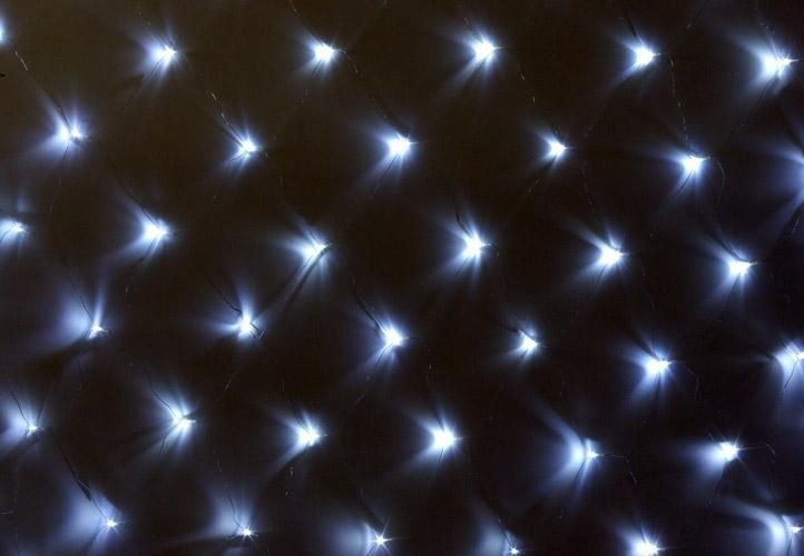 Nexos 39399 Vánoční osvětlení světelná síť 1,5 x 1,5 m studená bílá 100 LED
