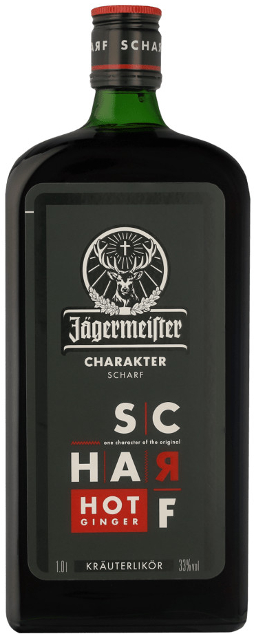 Jägermeister Scharf Hot Ginger 33% 1 l (holá láhev)