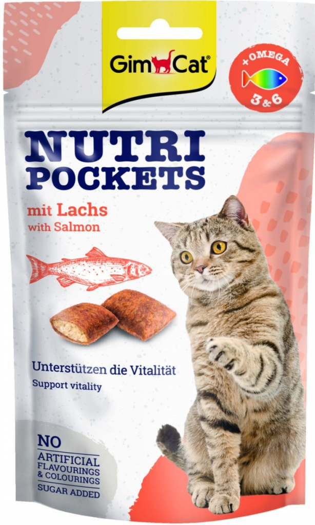 Gimcat Nutri Pockets s lososem 60 g