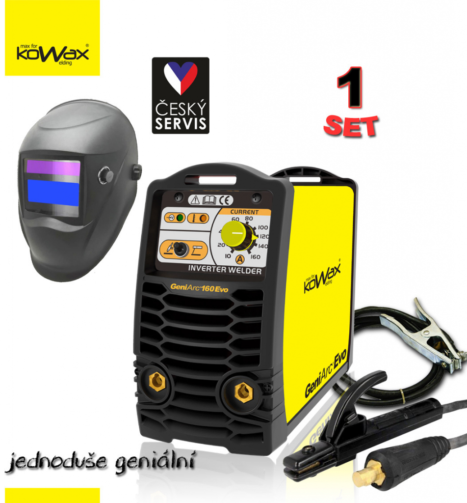 Kowax GeniArc 160EVO MMA/TIG SET I - 3m Kabely + Kukla