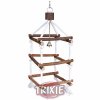 Trixie Závěsný čtvercový přírodní žebřík s rolničkou 34 cm