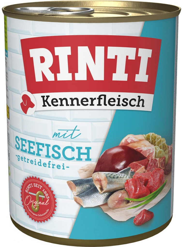 Rinti Kennerfleisch s mořskými rybami 12 x 0,8 kg