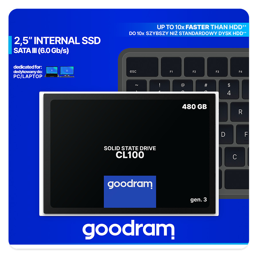 GOODRAM CL100 480GB, SSDPR-CL100-480-G3