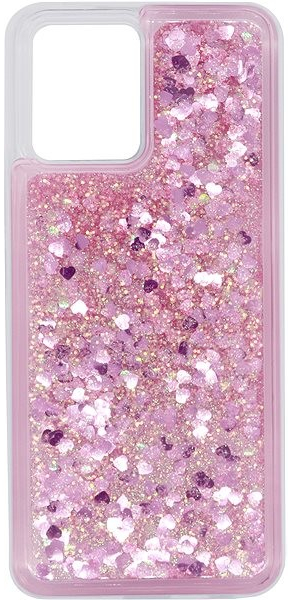 Pouzdro iWill Glitter Liquid Heart CASE Realme 8 Pro růžové