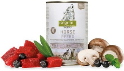 Isegrim dog Adult Mono Horse pure with Chokeberries Champignons & Wild Herbs 6 x 0,8 kg