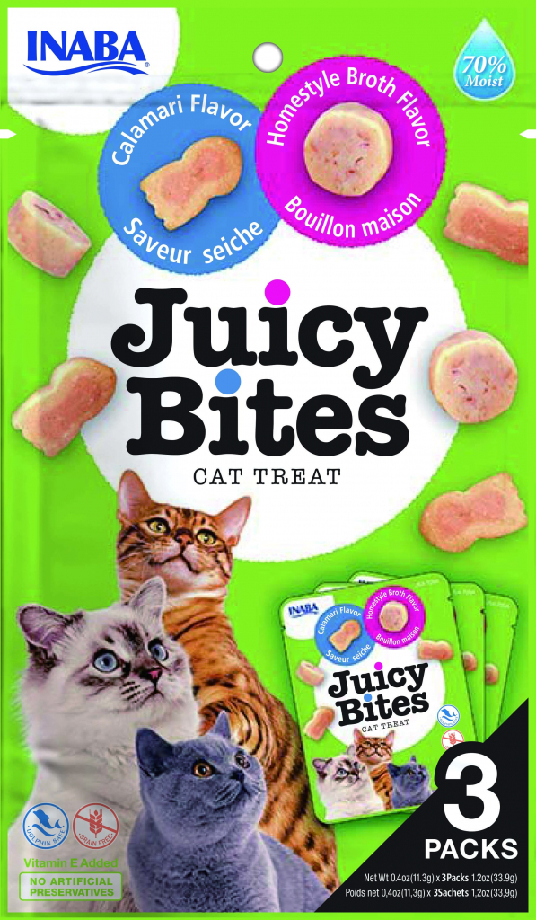 Churu Cat Juicy Bites Broth&Calamari Flavor 3 x 11,3 g