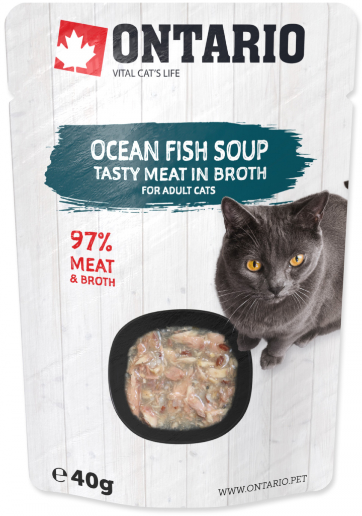 Ontario Cat Soup Ocean Fish with vegetables 40 g