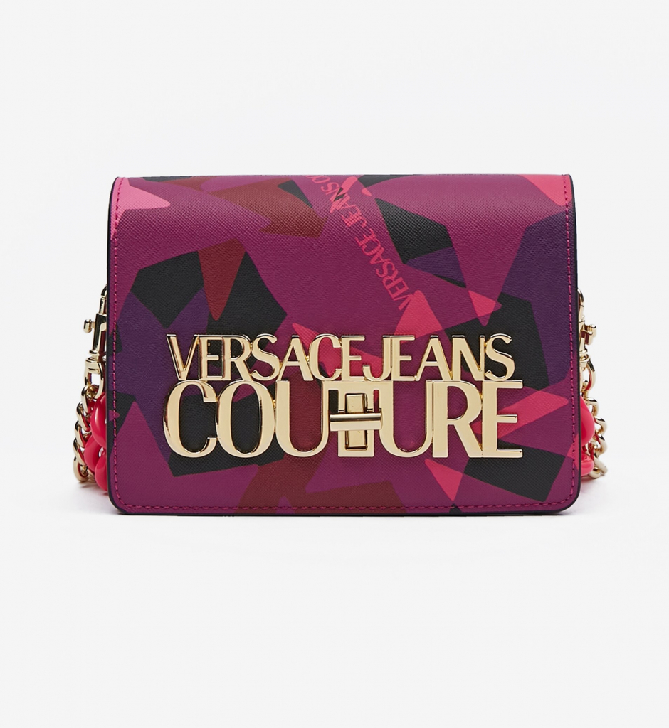 Versace Jeans Couture Růžovo-fialová dámská vzorovaná kabelka