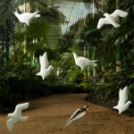3D tapeta BIRDS 1 ks, zlatá