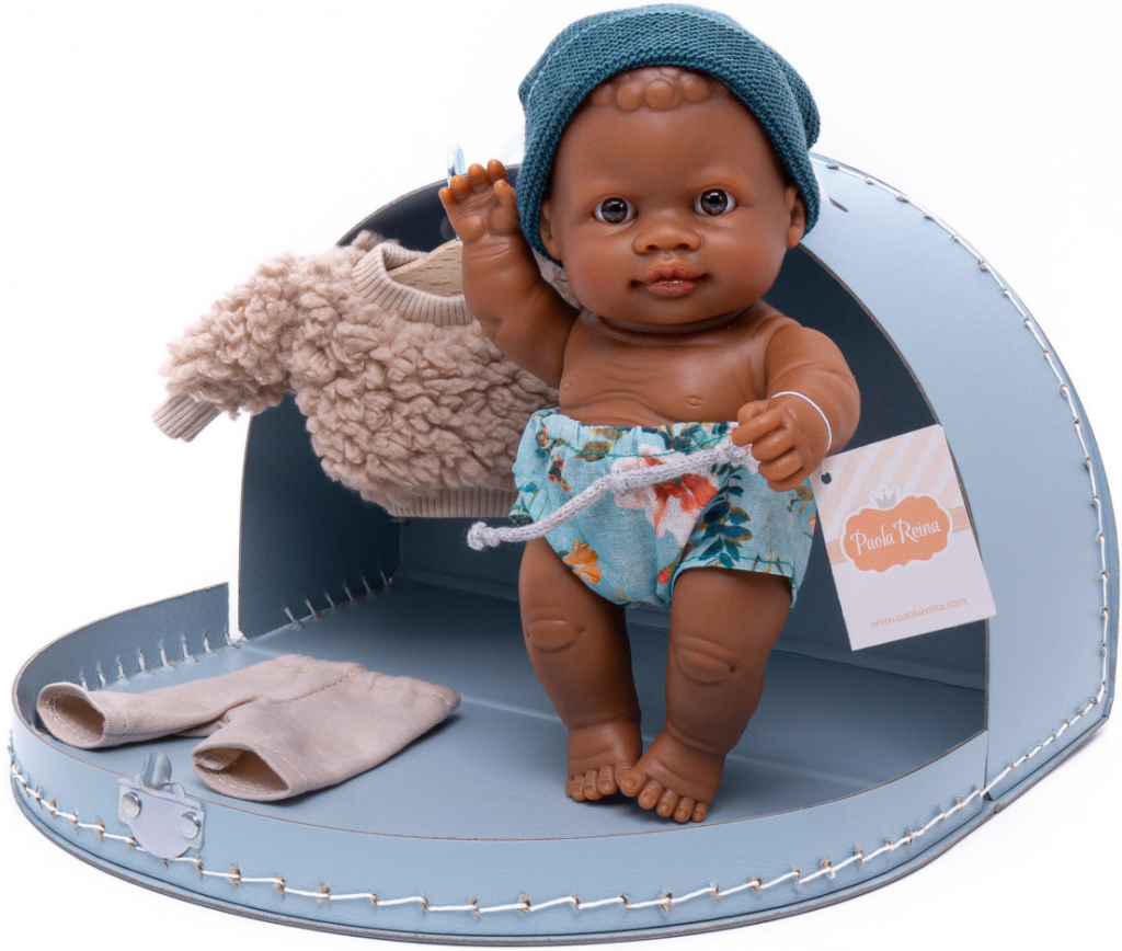 Paola Reina Mini realistické miminko v kufříku Los Peques