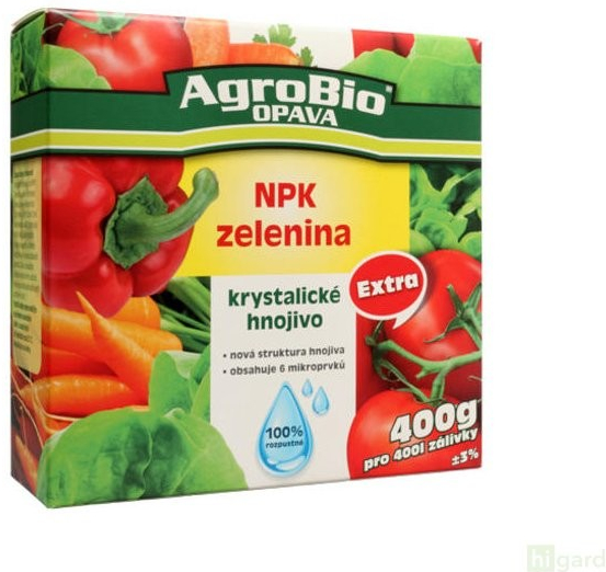 AgroBio Krystalické hnojivo Extra NPK Zelenina 400 g