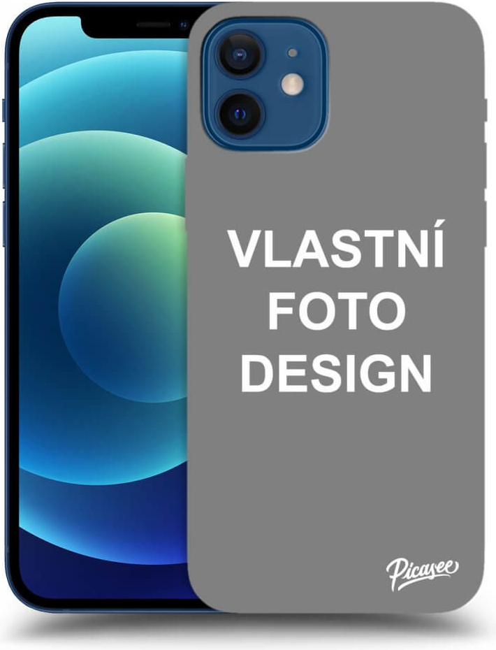 Pouzdro Picasee silikonové Apple iPhone 12 - Vlastní design/motiv čiré