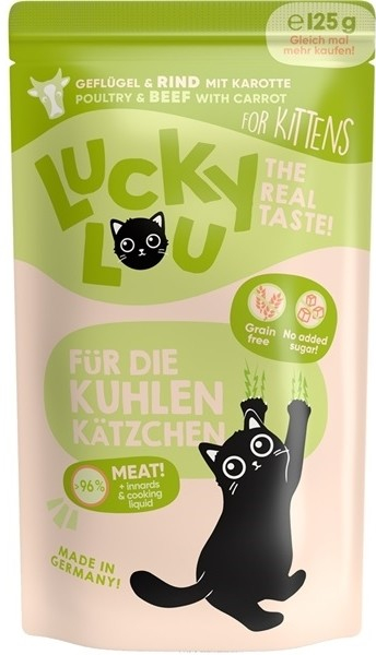 Lucky Lou Lifestage Kitten s drůbežím a hovězím masem 125 g