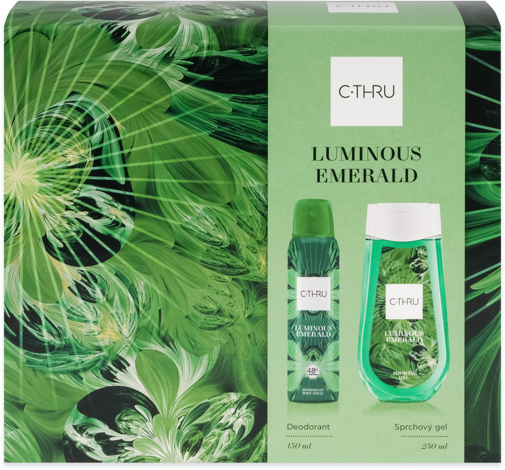 C-Thru Luminous Emerald sprchový gel 250 ml + deospray 150 ml dárková sada