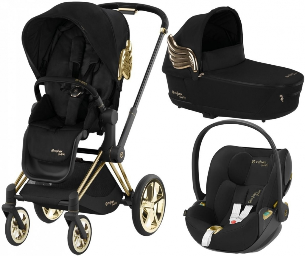 CYBEX Priam Jeremy Scott + Lux Carry Cot + Cloud Z2 i-Size 2023 Wings